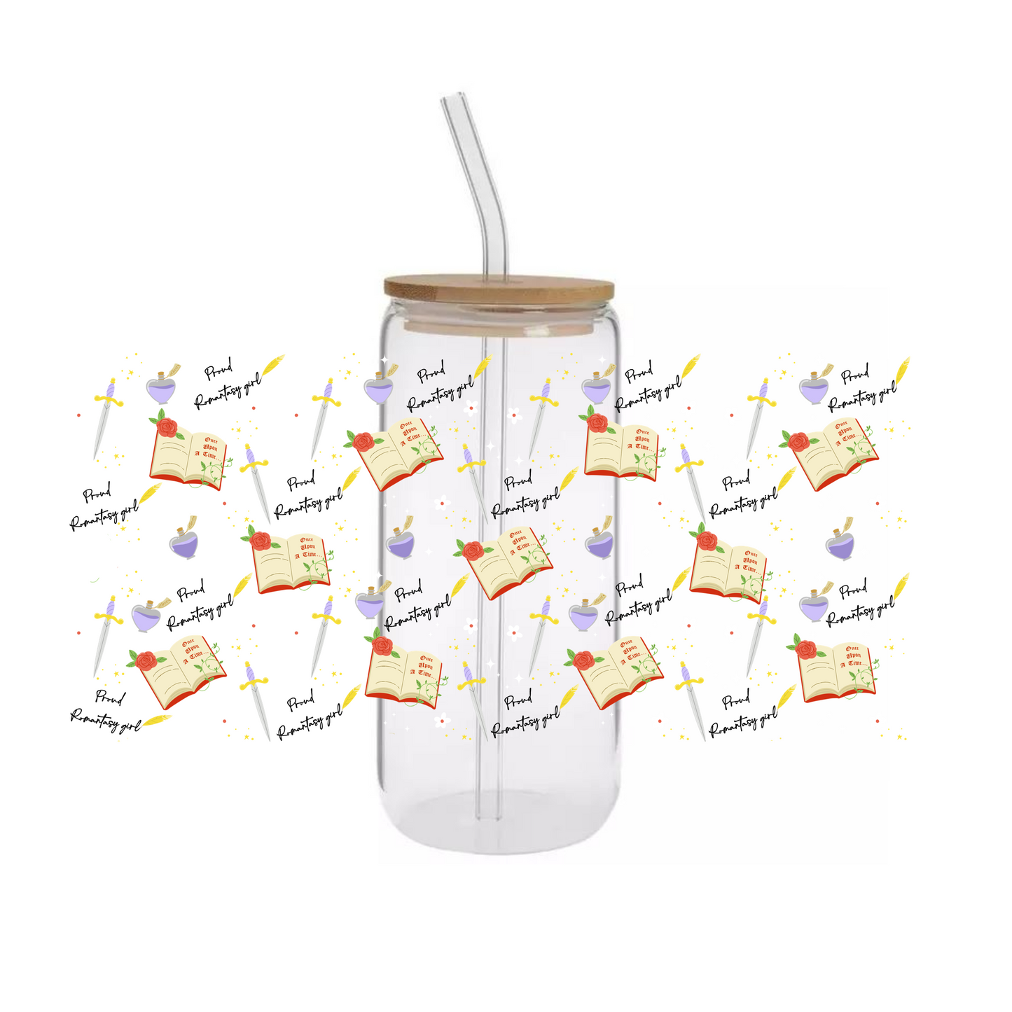 Glass Cup 500ml - PROUD ROMANTASY GIRL