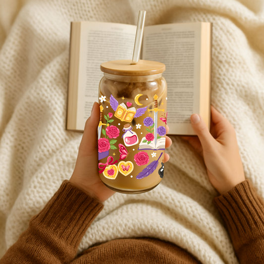 Glass Cup 500ml - ENCHANTED ROMANTASY