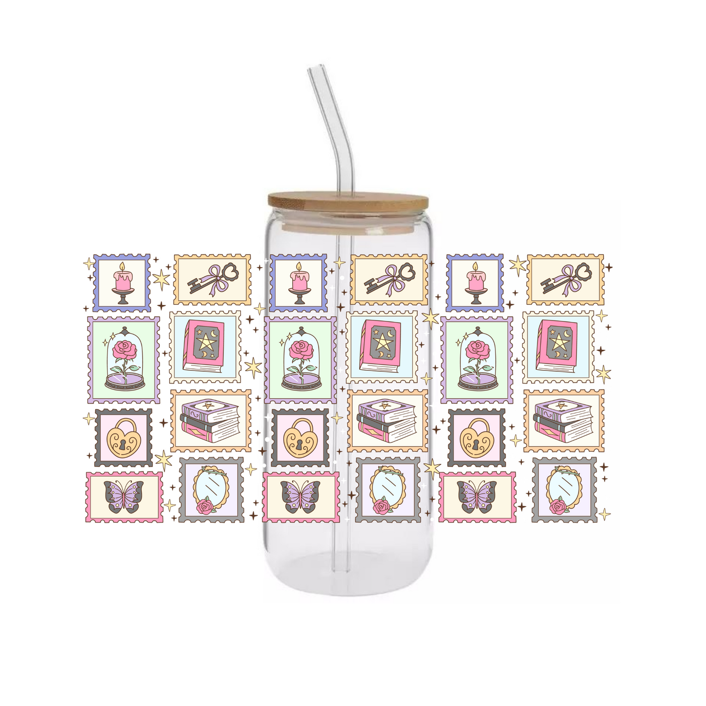 Glass Cup 500ml - DARK ACADEMIA