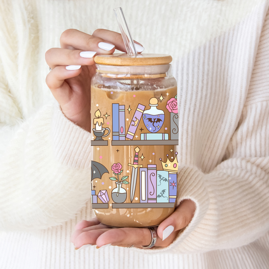 Glass Cup 500ml - FANTASY BOOKSHELF