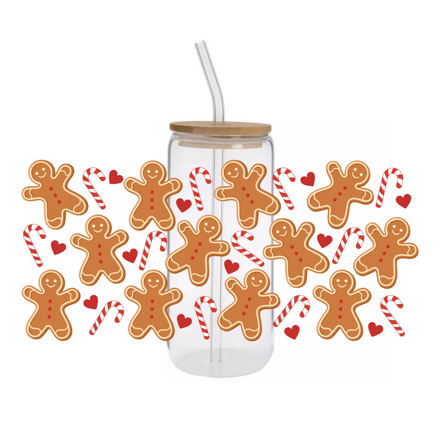 Glass Cup 500ml - GINGERBREAD