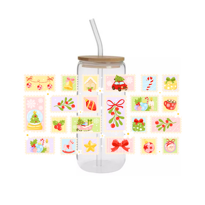 Glass Cup 500ml - CHRISTMAS POSTAGE