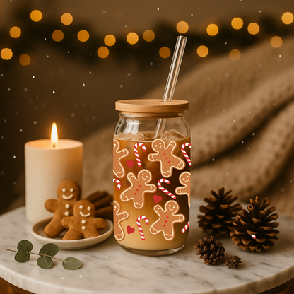 Glass Cup 500ml - GINGERBREAD